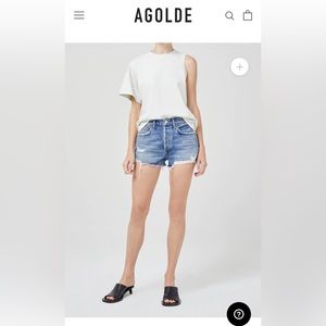 NWT AGOLDE Parker Short- Size 26- color Clutch